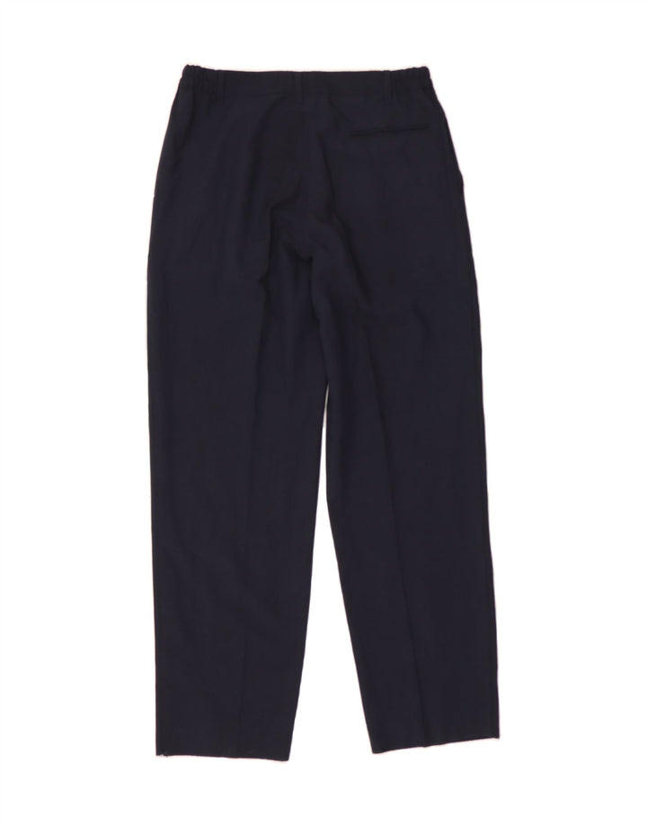 VINTAGE Womens Pegged Chino Trousers W32 L29 Navy Blue Polyester Vintage Vintage and Second-Hand Vintage from Messina Hembry 