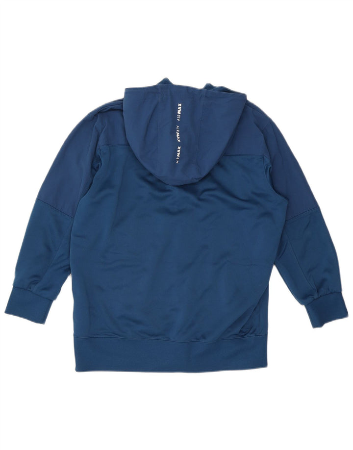 Nike hættetrøje med lynlås til kvinder UK 14 Medium Blue Polyester
