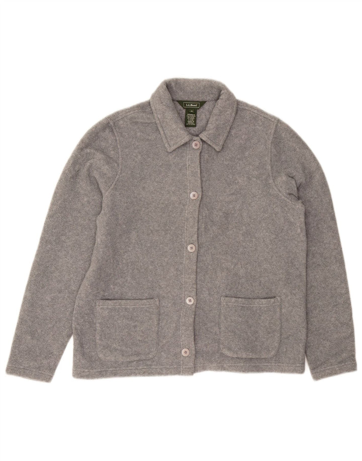 L.L.Bean Fleecejakke til kvinder UK 14 Medium Grey Polyester