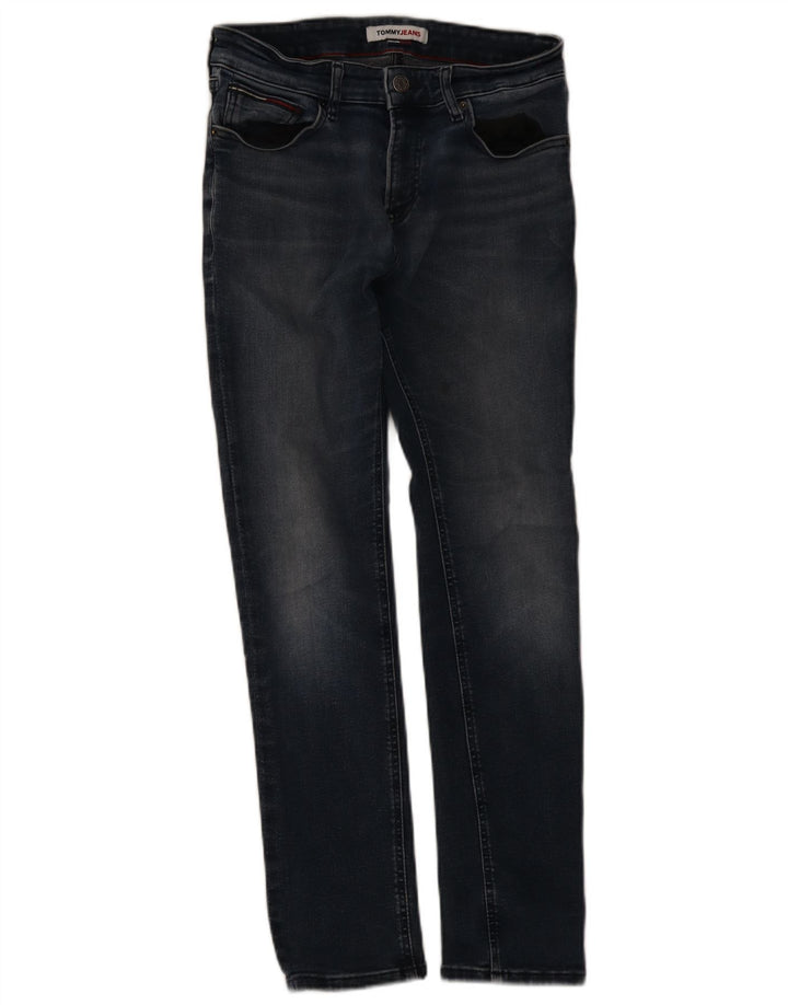 Tommy Hilfiger Herre Slim Jeans W30 L30 Blå Bomuld