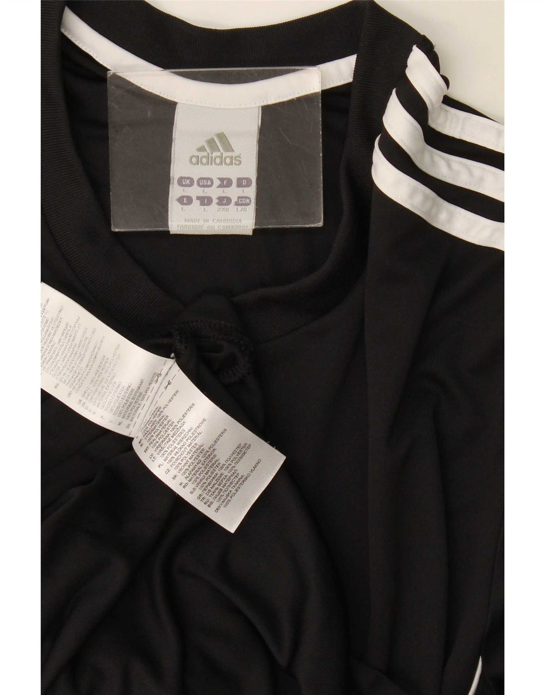 Adidas Herre Climalite T-Shirt Top Stor Sort Polyester