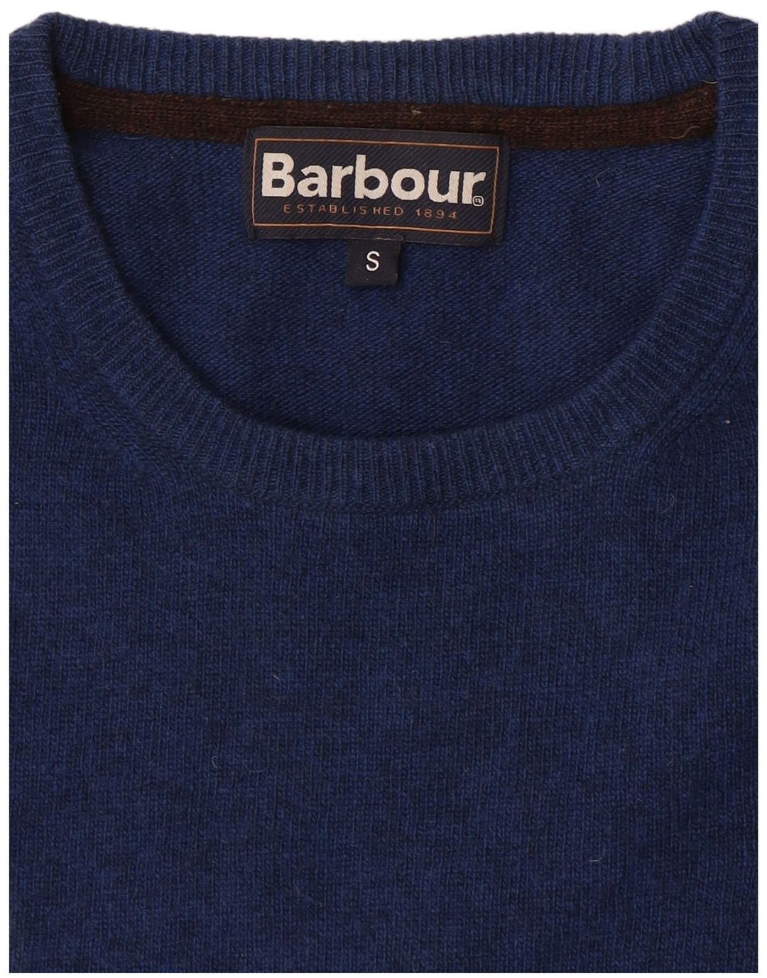 Barbour Herre trøje med rund hals, lille marineblå lammeuld