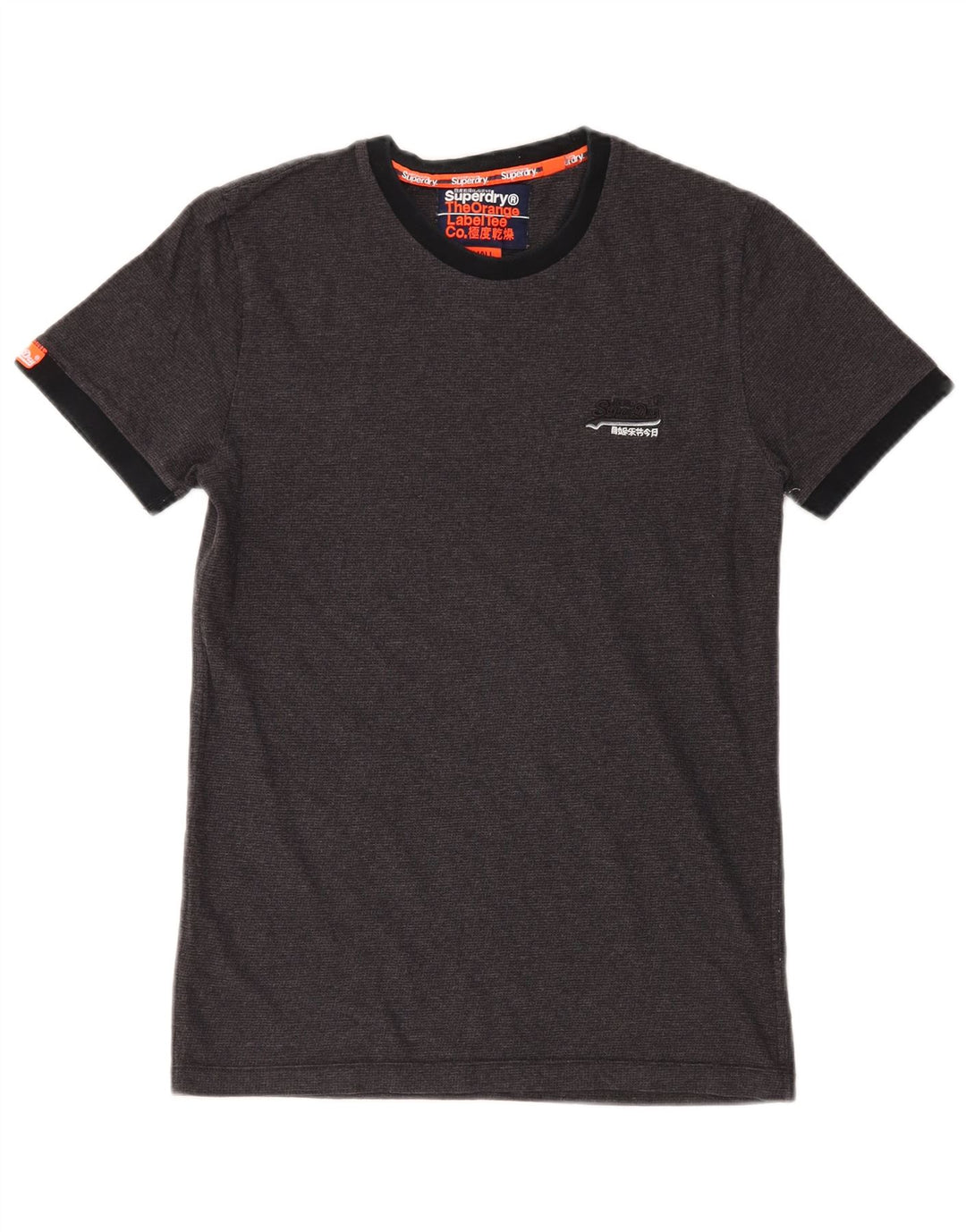 Superdry T-shirt top til mænd, lille grå bomuld