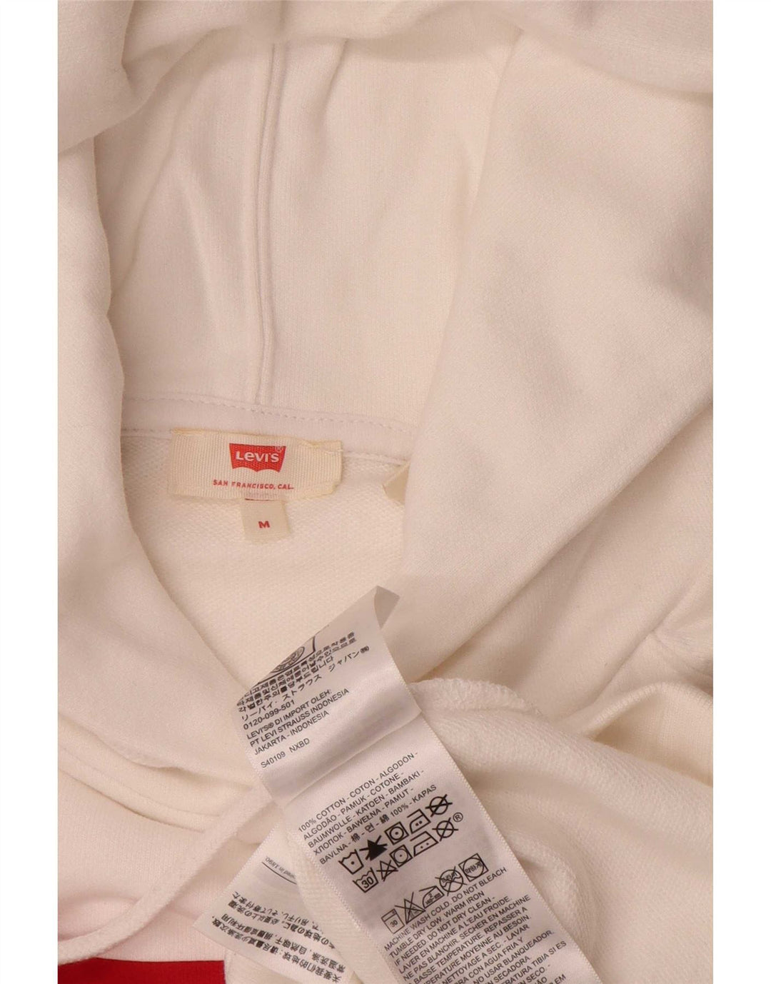 Levi's Grafisk hættetrøje til mænd mellem hvid bomuld