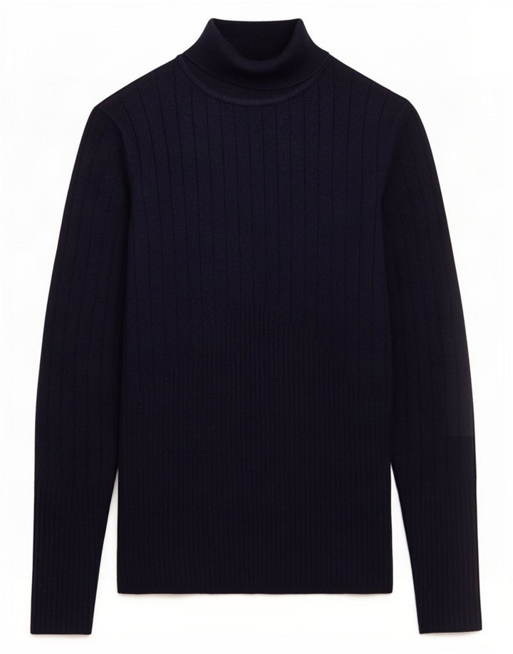Marks & Spencer Dame Turtle Neck Jumper Sweater UK 8 Small Navy Blue
