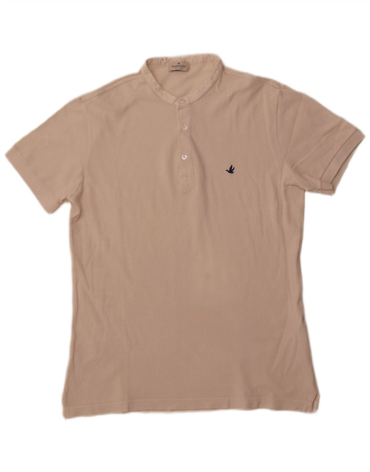 BROOKSFIELD Poloshirt til mænd IT 50 Medium Off White Bomuld