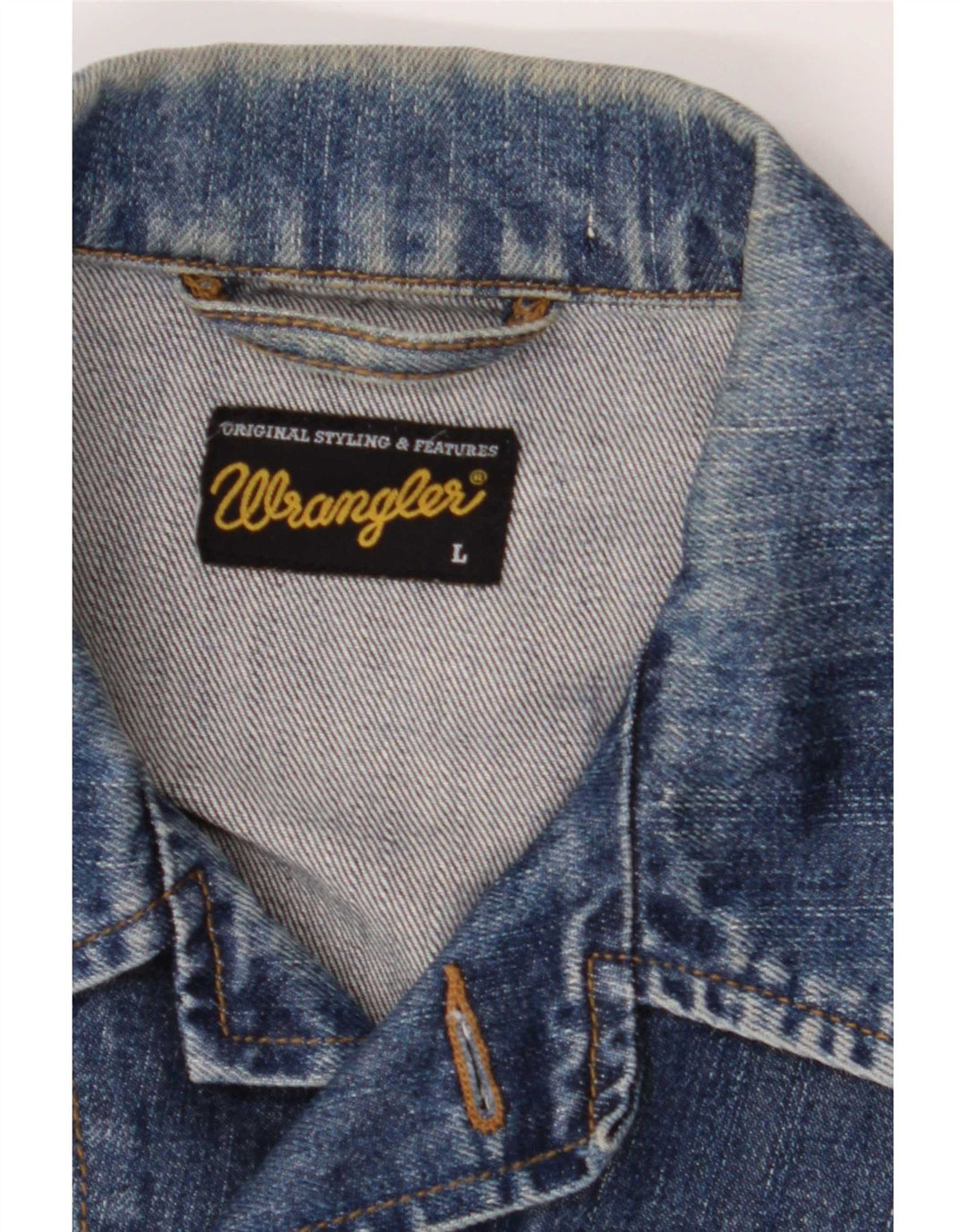 Wrangler Herre denimjakke UK 40 Large Blue Cotton