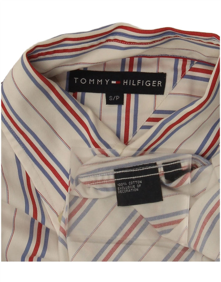 Tommy Hilfiger herreskjorte lille hvid nålestribet bomuld