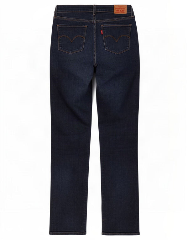 Levi's Dame 714 Straight Jeans W30 L32 Marineblå