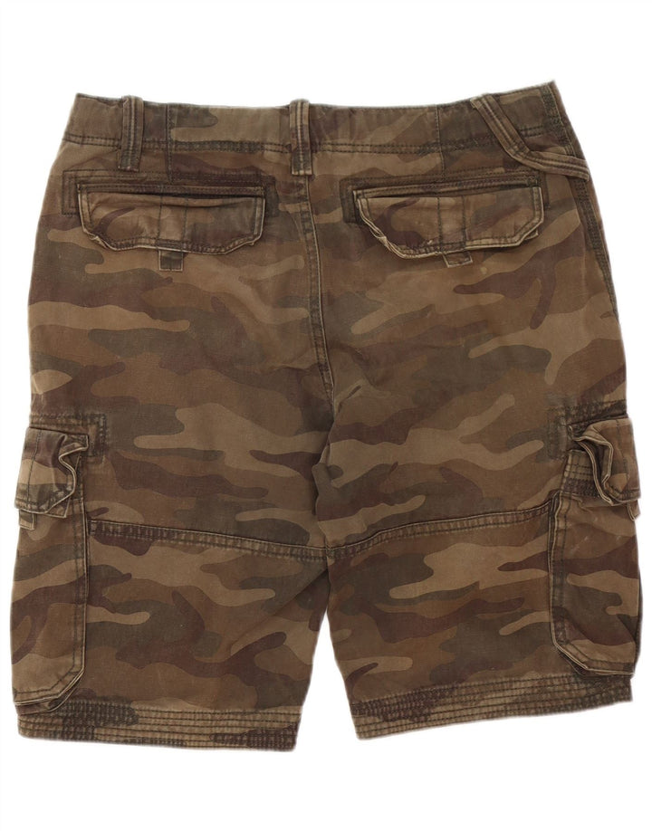 Fat Face Herre Cargo Shorts W32 Medium Khaki Camouflage Bomuld