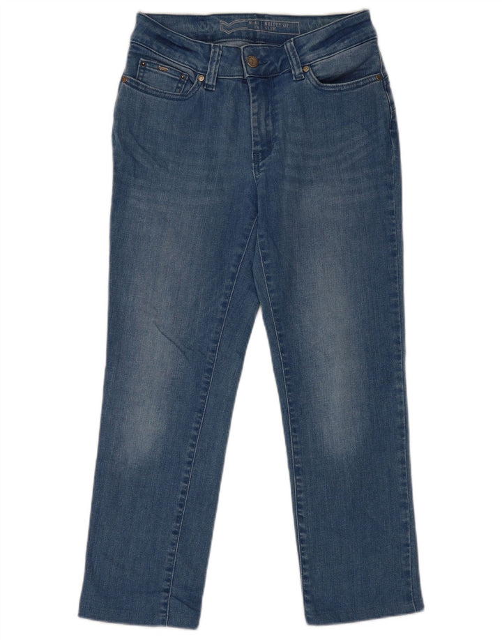 Gas Dame Britty Crop Slim Jeans W25 L23 Blå Bomuld