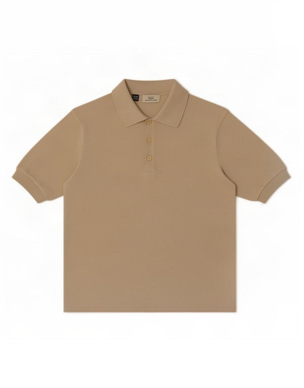 Zara Poloskjorte til mænd Medium Beige Bomuld