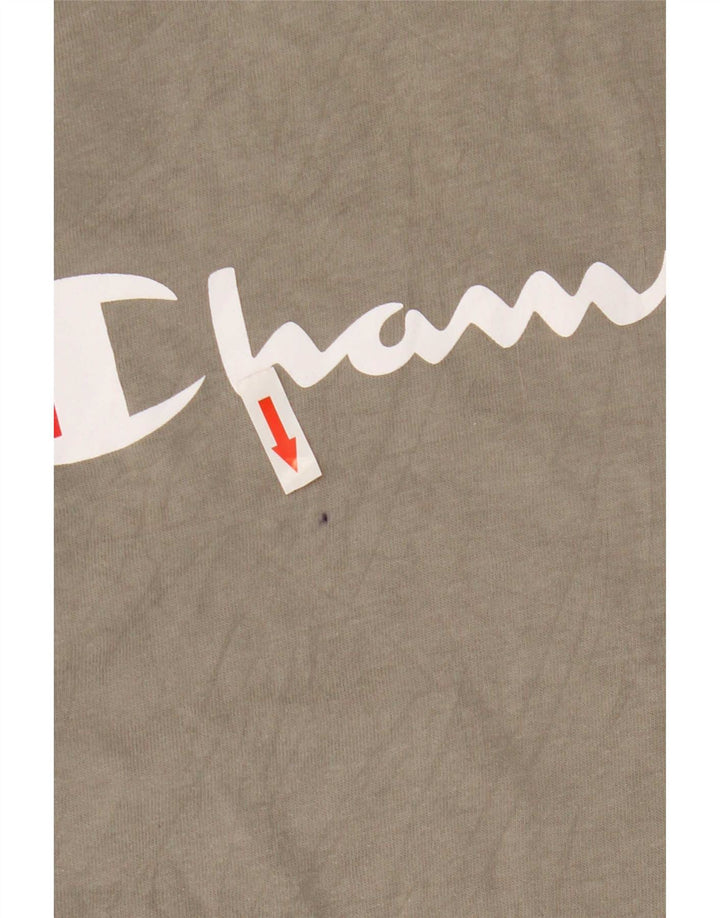Champion Herre Hooded Grafisk Top Langærmet Medium Grå