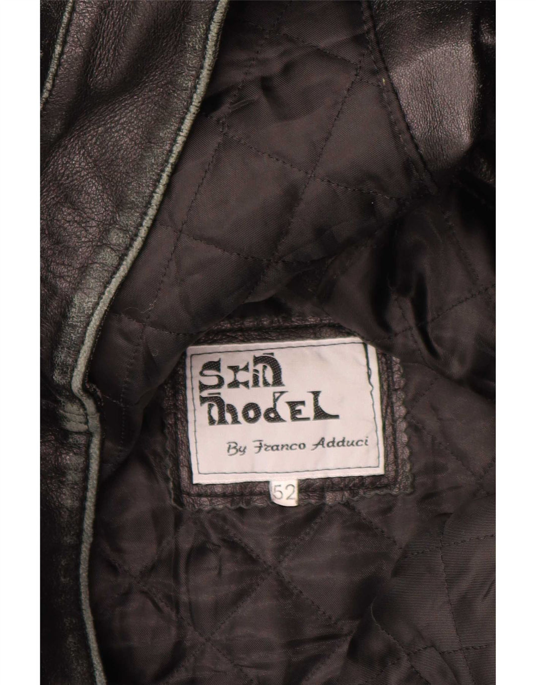 Vintage Herre Læderjakke IT 52 XL Sort