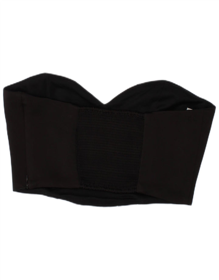 Zara Womens Crop Corset Top Medium Sort Polyester