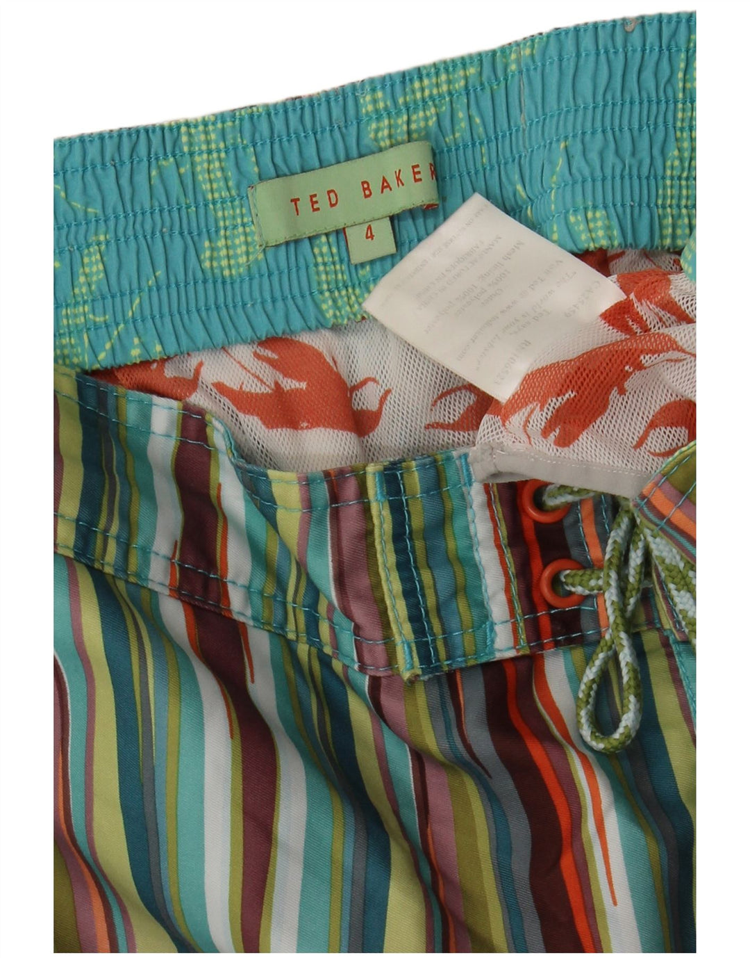 Ted Baker Badeshorts til mænd størrelse 4 Large Flerfarvet Stribet