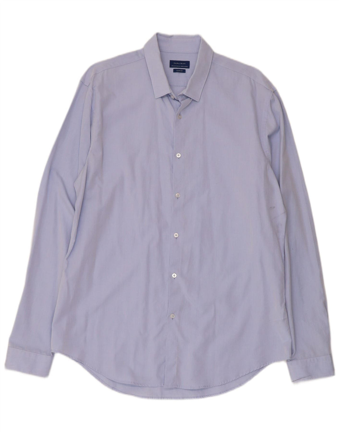 Zara herre Slim Fit skjorte XL blå bomuld