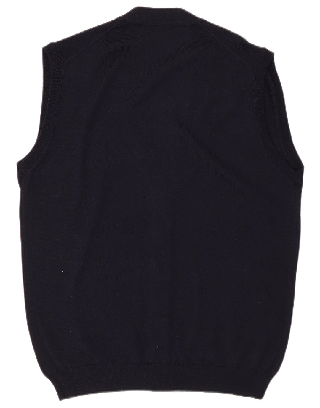 MAGLIA CLUB Herre ærmeløs cardigan sweater IT 48 Mellem marineblå uld