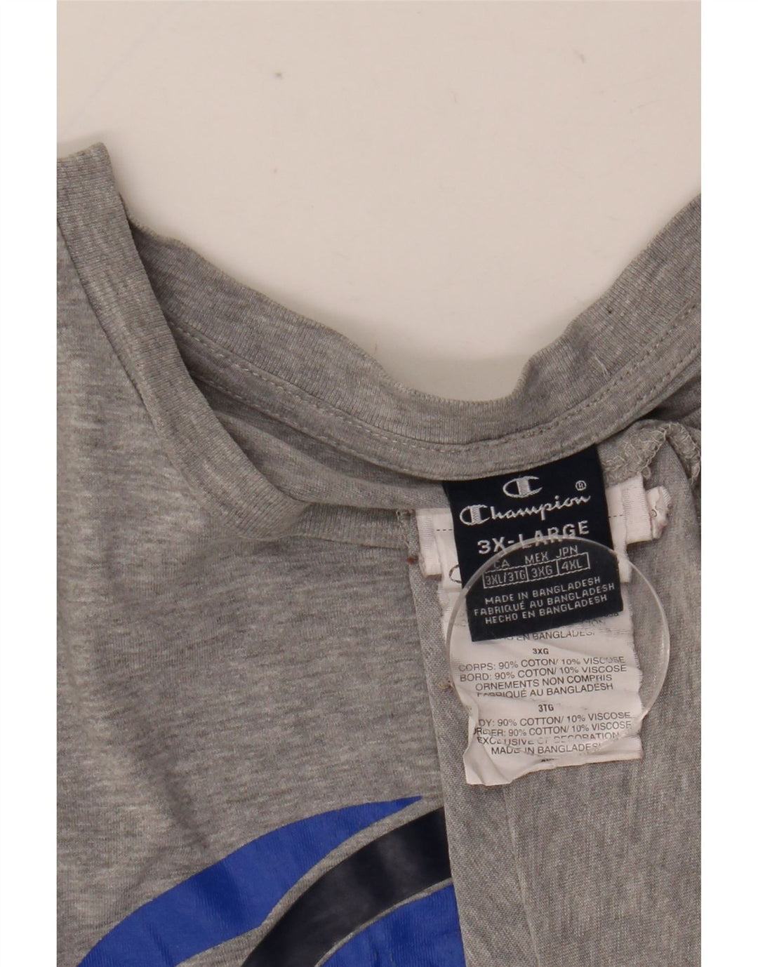 CHAMPION Dame grafisk T-shirt top UK 22 3XL Grå Flecked Bomuld