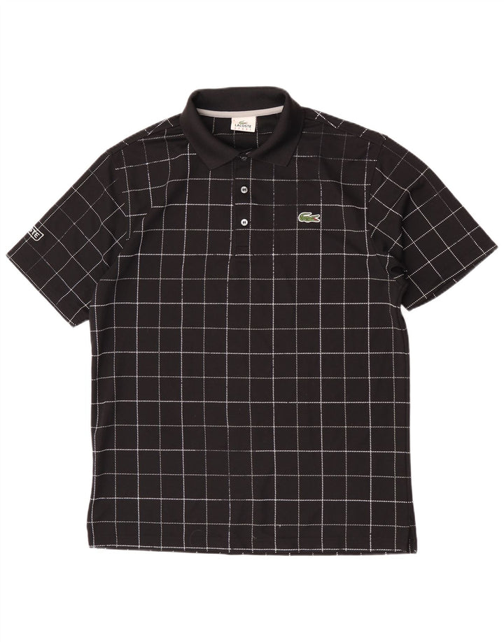 Lacoste herre poloskjorte str. 4 Medium sort ternet polyester