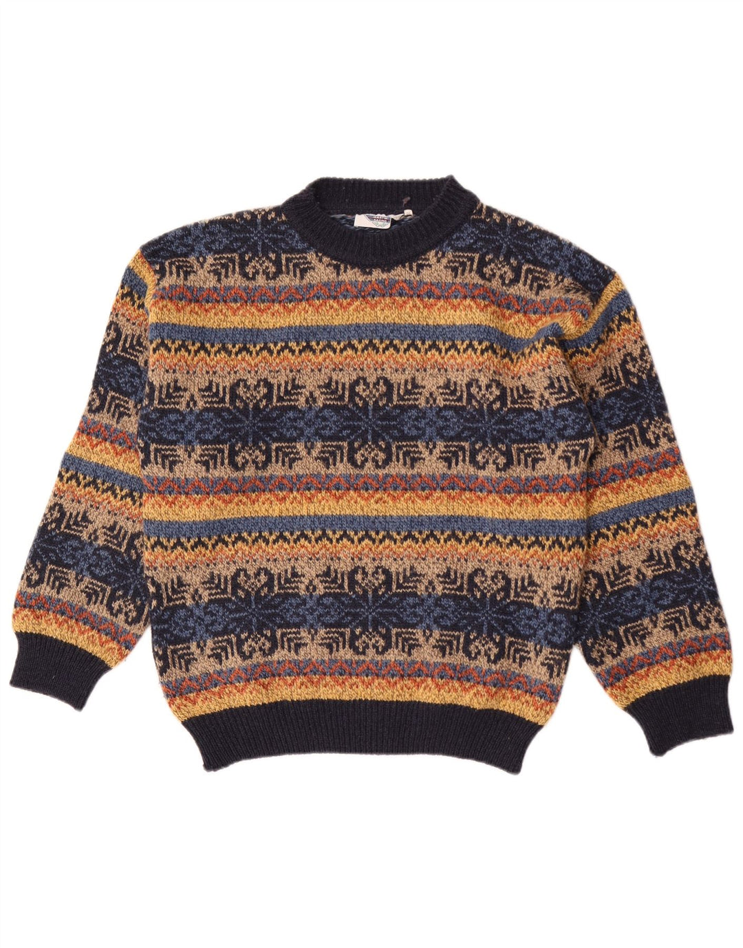 Vintage Herre Turtle Neck Jumper Sweater IT 50 Medium Flerfarvet