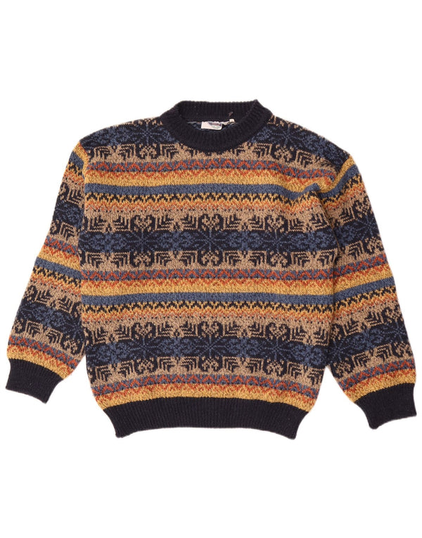 Vintage Herre Turtle Neck Jumper Sweater IT 50 Medium Flerfarvet