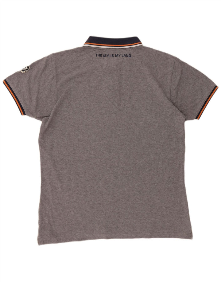 North Sails Herre Grafisk Polo Shirt XL Grå Bomuld