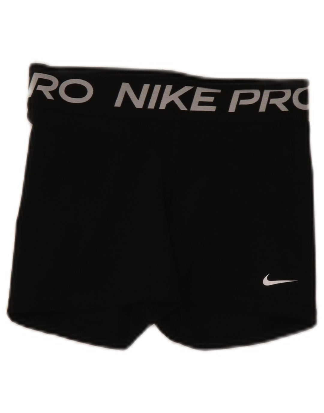 Nike Dame Dri Fit grafiske sportsshorts UK 8 Small Black Polyester