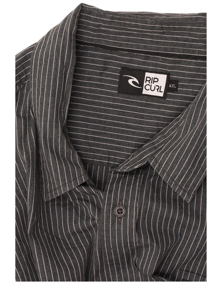 Rip Curl Herre kortærmet skjorte 2XL grå nålestribe