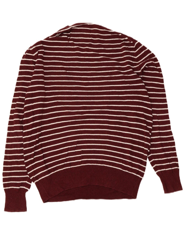 SUPERDRY Herre sweater med rund hals XL rødbrun stribet bomuld