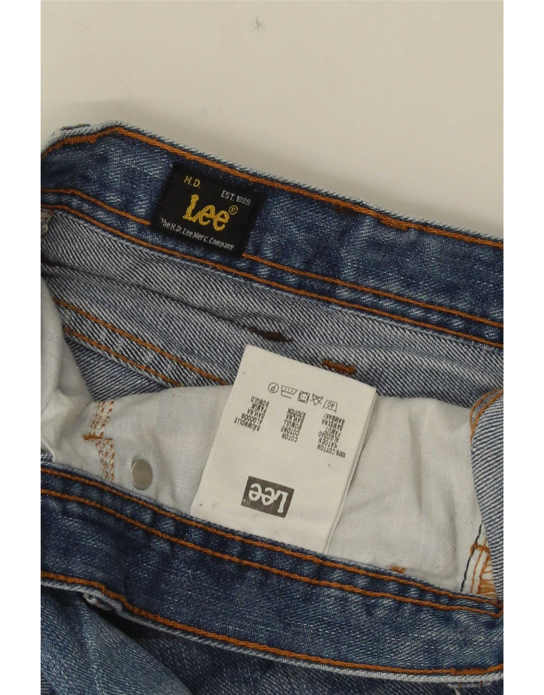 Lee Mens Brooklyn Straight Jeans W36 L31 Blå Bomuld