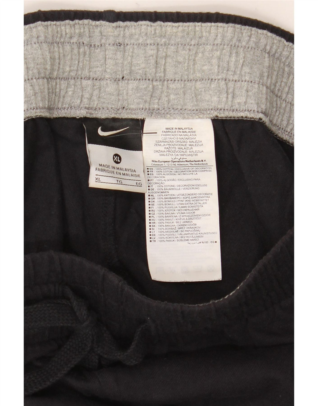 Nike herre sportsshorts XL sort bomuld