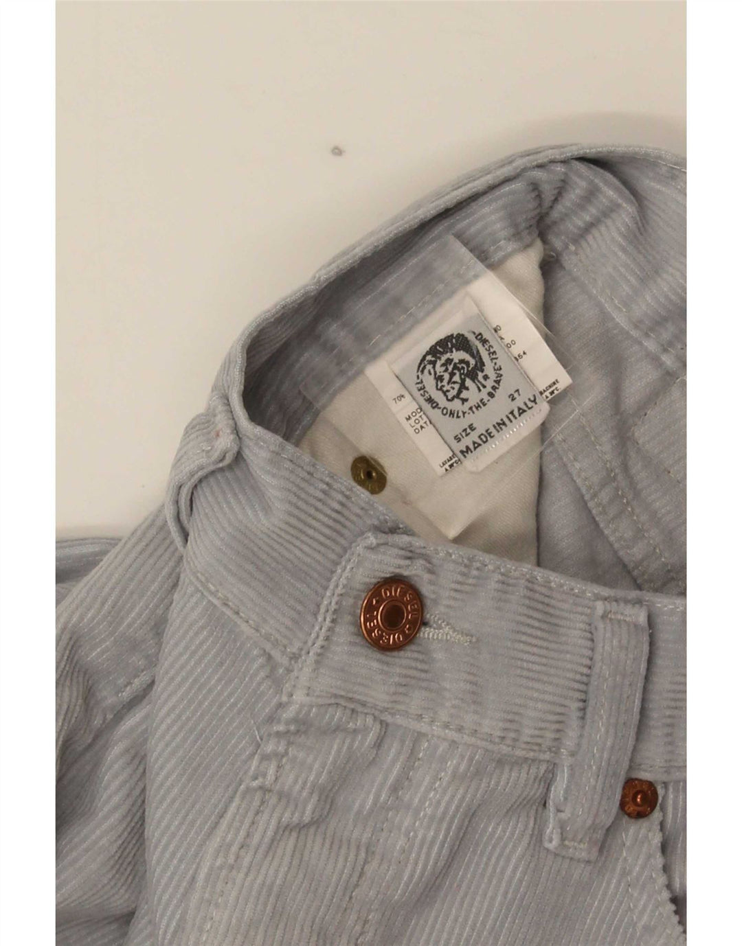 Diesel Dame Bootcut Corduroy Bukser W27 L30 Grå Bomuld