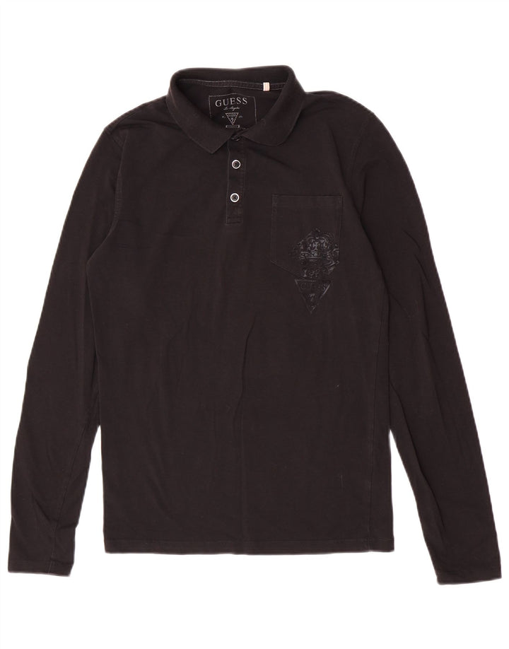 Guess Langærmet Polo Shirt til mænd Lille sort