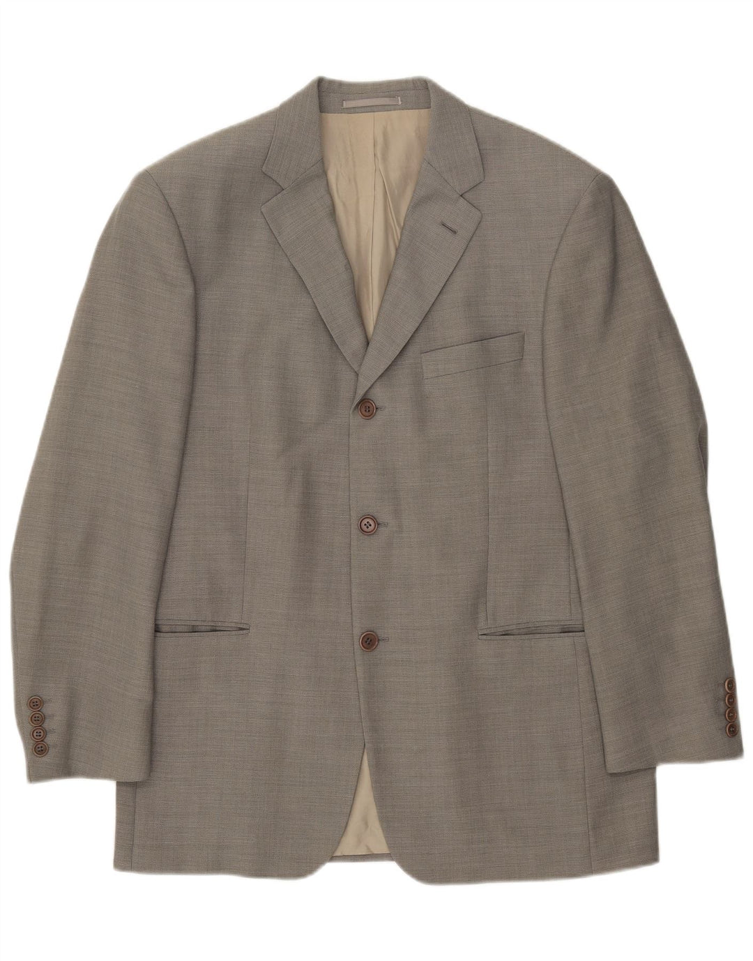 Hugo Boss Herre 3-knaps blazerjakke EU 50 Large Grå Uld