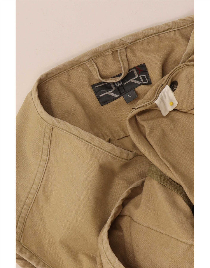 Vintage Herre Utility Jacket UK 40 Stor Beige Bomuld