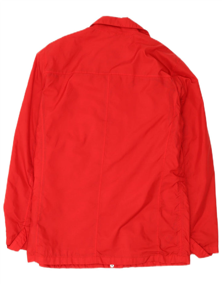 Armani Jeans Dame Windbreaker Jacket UK 12 Medium Rød Polyamid