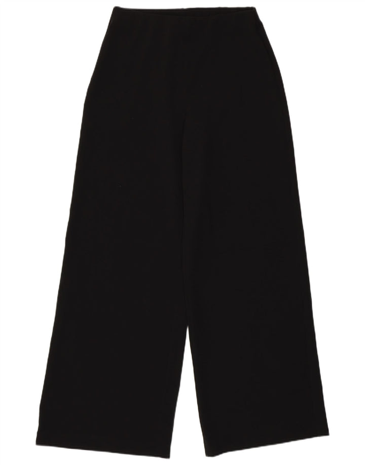 Zara kvinders brede ben Casual bukser Small W26 L29 sort polyester