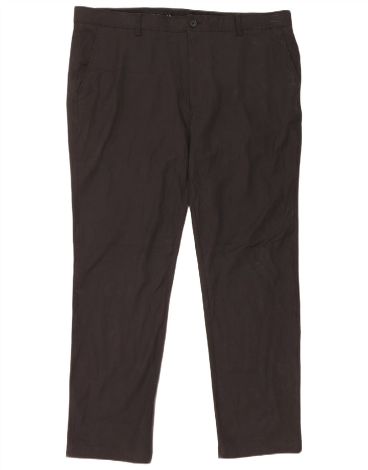 Calvin Klein Lige Chinobukser til mænd W42 L33 Sort polyester