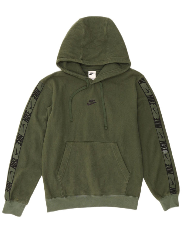 NIKE Herre Therma-Fit grafisk fleecetrøje med hætte XS Grøn polyester