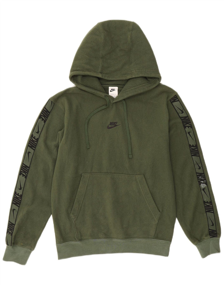 NIKE Herre Therma-Fit grafisk fleecetrøje med hætte XS Grøn polyester