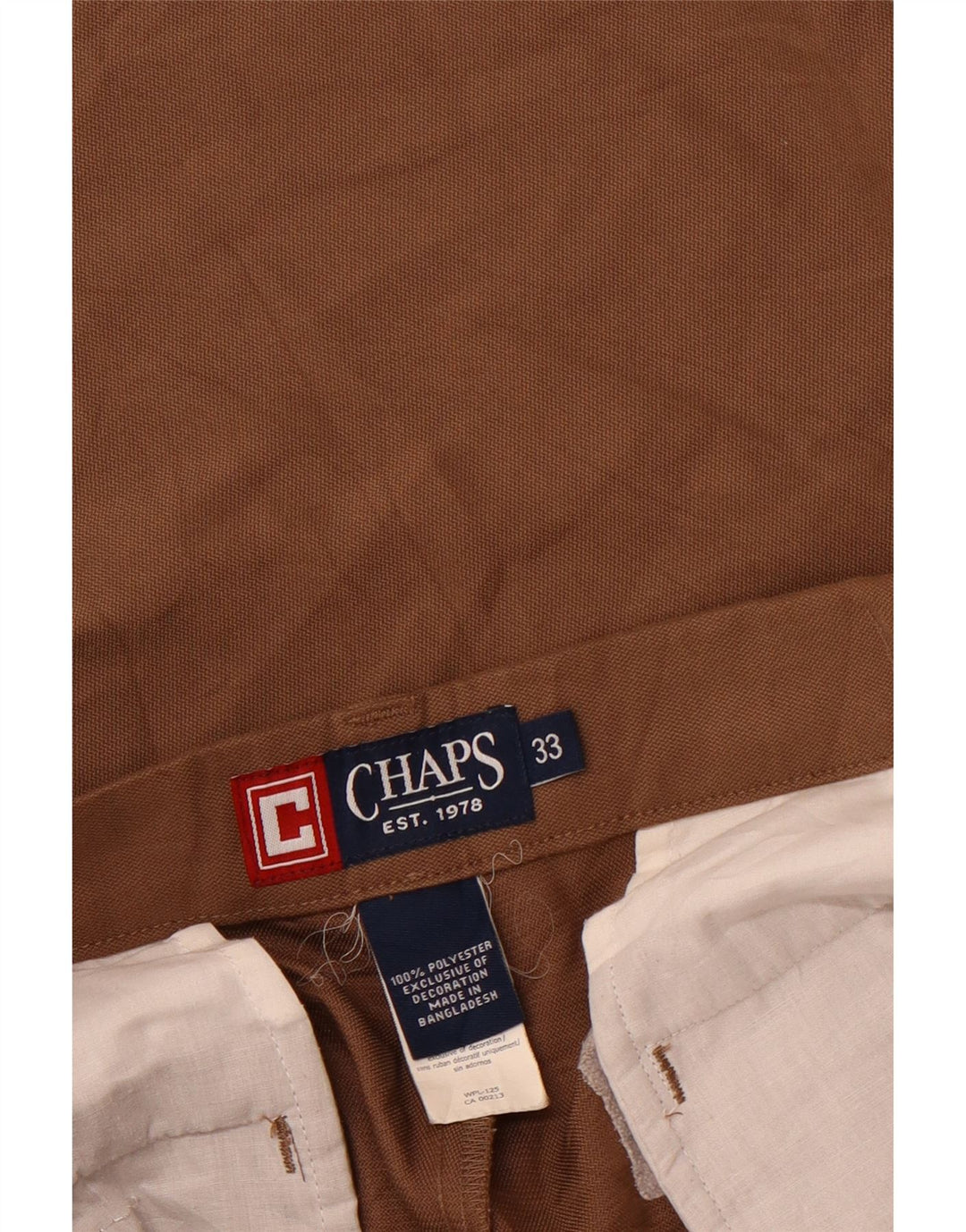 CHAPS Chino Shorts til mænd W33 Medium Brun Polyester