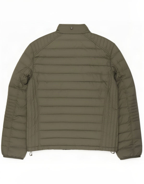 Massimo Dutti Herre Polstret Jakke UK 40 Stor Khaki Polyester