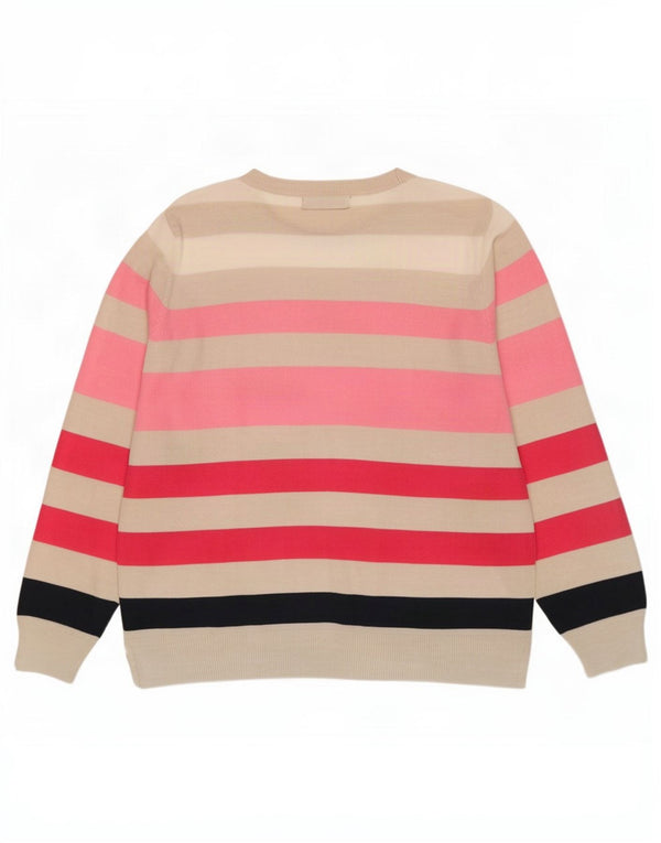 Marks & Spencer Dame Boat Neck Jumper Sweater UK 14 Large Multicolor