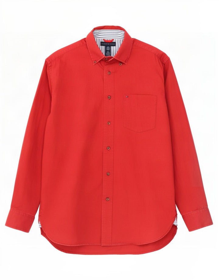Tommy Hilfiger herreskjorte lille rød bomuld
