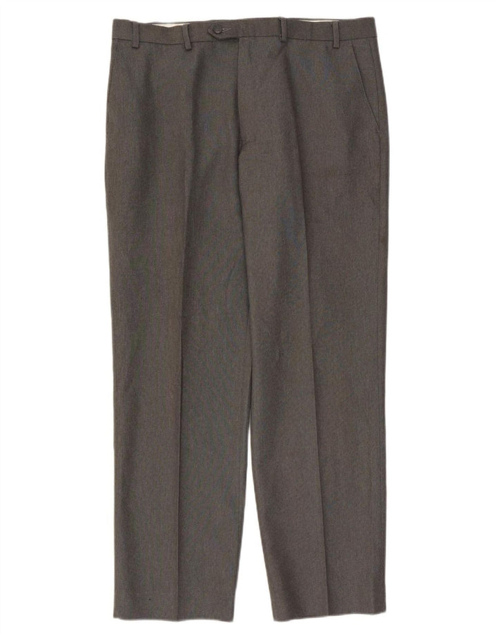 Marks & Spencer Straight Suit Bukser til mænd W38 L33 Grå polyester
