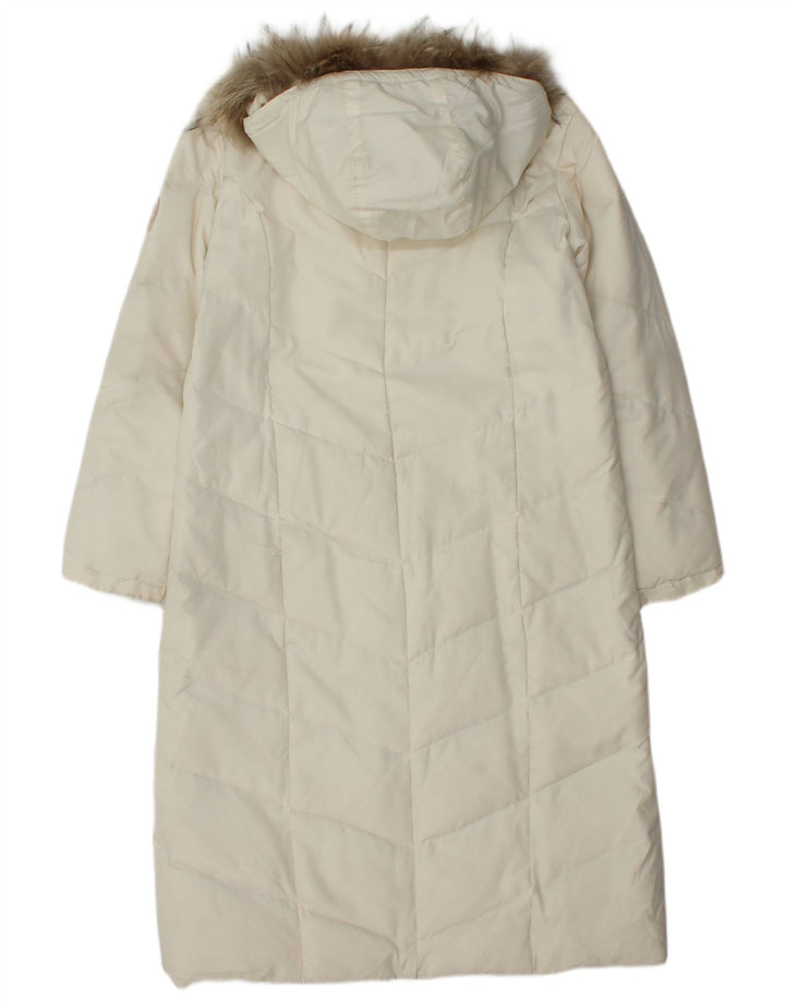 Conte of Florence Polstret hættefrakke til kvinder IT 44 Medium Off White