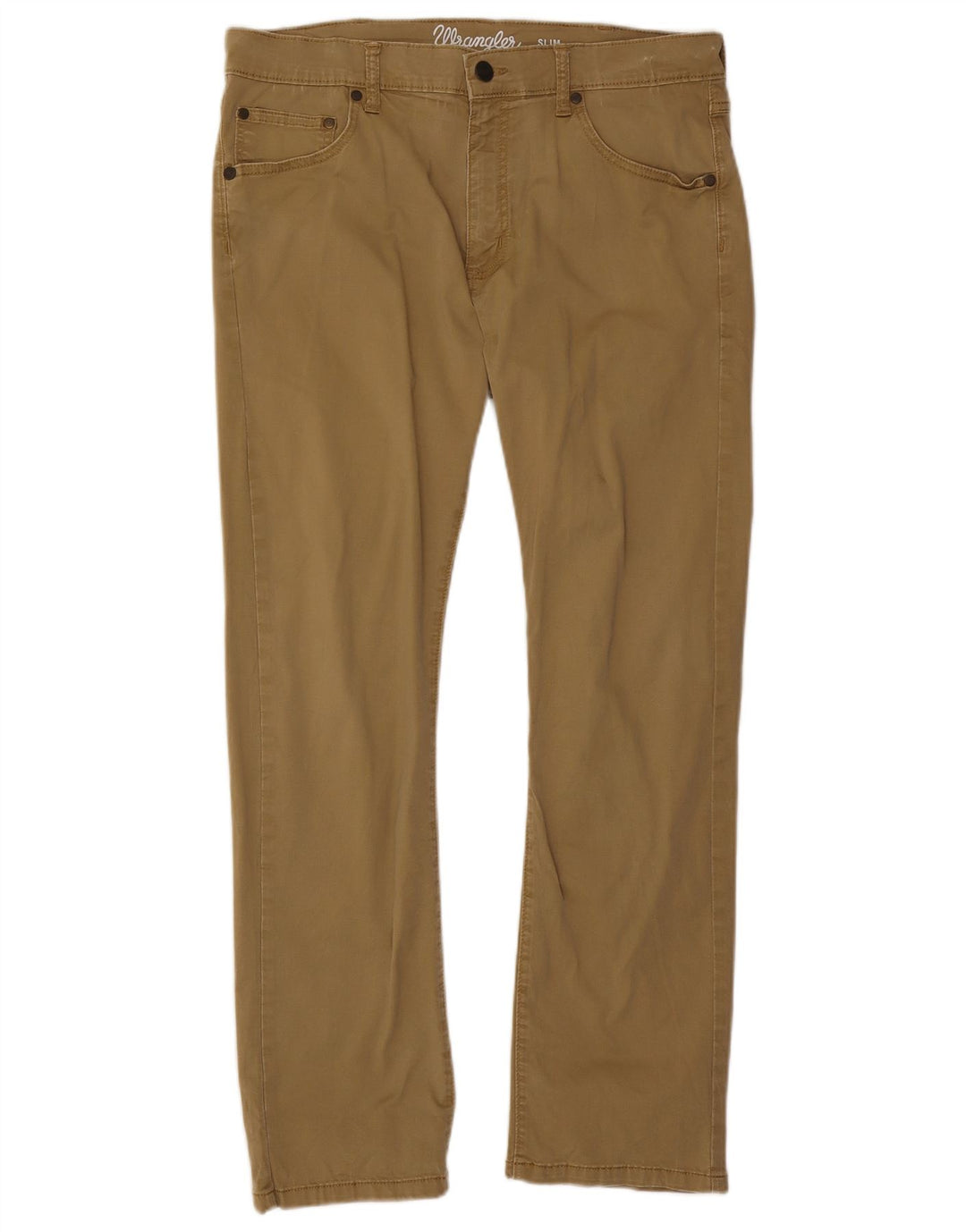 Wrangler Herre Slim Fit Chino Bukser W36 L30 Beige Bomuld