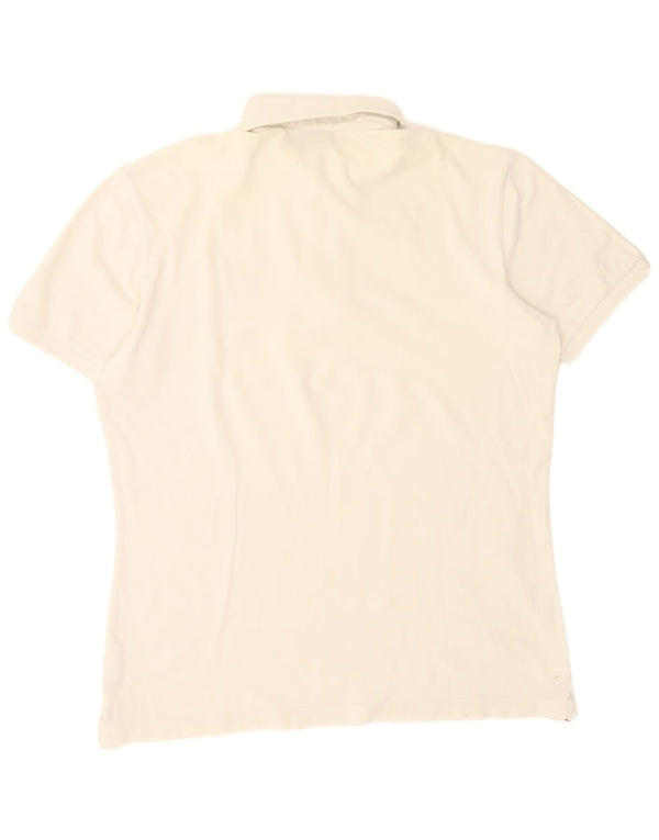 Napapijri Herre grafisk poloshirt XL hvid bomuld