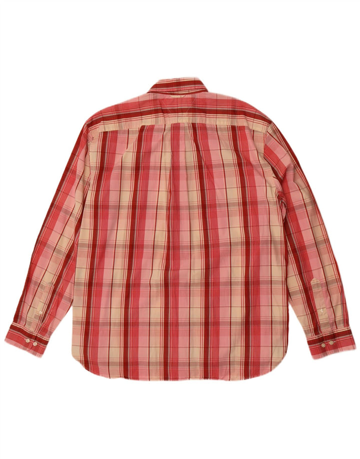 Tommy Hilfiger Herreskjorte XL Rød Plaid Bomuld